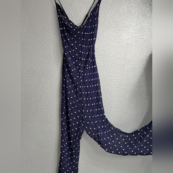 ASOS Navy Blue Polka Dot Jumpsuit    Size 8 - Picture 4 of 8